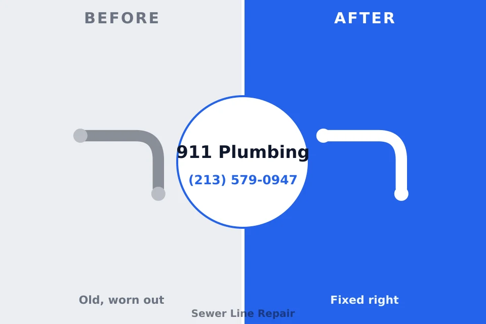 Before and after: plumbing company Industry, CA